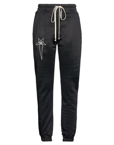 Rick Owens X Champion Woman Pants Black Size S Polyamide, Cotton In Multi