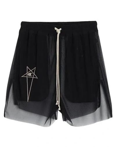 Rick Owens X Champion Woman Shorts & Bermuda Shorts Black Size M Polyamide, Elastane