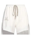 Rick Owens X Champion Woman Shorts & Bermuda Shorts Off White Size S Cotton In Off White