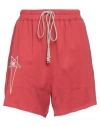 Rick Owens X Champion Woman Shorts & Bermuda Shorts Tomato Red Size L Cotton