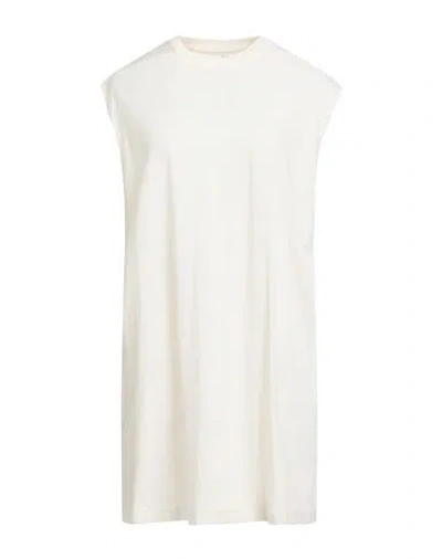 Rick Owens X Champion Woman Top Ivory Size S Cotton In White