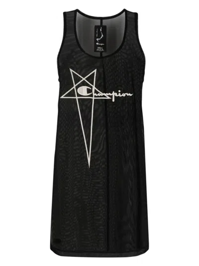 RICK OWENS X CHAMPION WOMEN'S LOGO SHORT DRESS