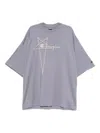 Rick Owens X Champion X Champion Logo-embroidered T-shirt