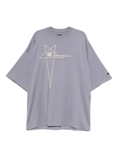 Rick Owens X Champion X Champion Logo-embroidered T-shirt
