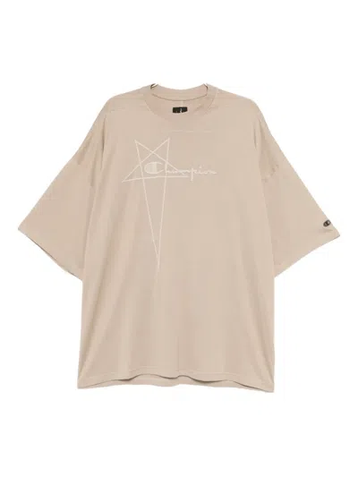Rick Owens X Champion X Champion Logo-embroidered T-shirt