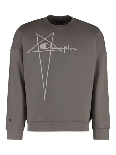 Rick Owens X Champion X Champion Sweatshirt In 灰色