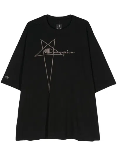 Rick Owens X Champion S T-shirts And Polos In Black