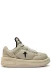 Rick Owens X Converse Drkshdw Padded Leather Sneakers In Neutral
