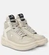 Rick Owens X Converse Turbowpn Leather High-top Sneakers In Beige