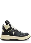 RICK OWENS X CONVERSE TURBOWPN PANELLED LEATHER SNEAKERS