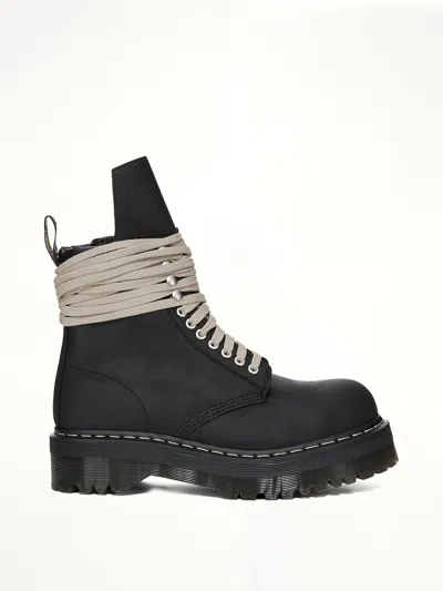 Rick Owens X Dr. Marten Quad Sole Steeltoe Boots In Black
