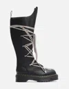 Rick Owens X Dr. Martens 1b60 Quad Sole Pentalace Boot In Black