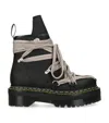 Rick Owens X Dr. Martens Leather 1460 Quad Sole Megalace Ankle Boots In Multi