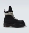 Rick Owens X Dr. Martens Leather Lace-up Boots In Black