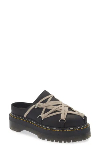 Rick Owens X Dr. Martens Quad Sole Megalace® Mule In Black