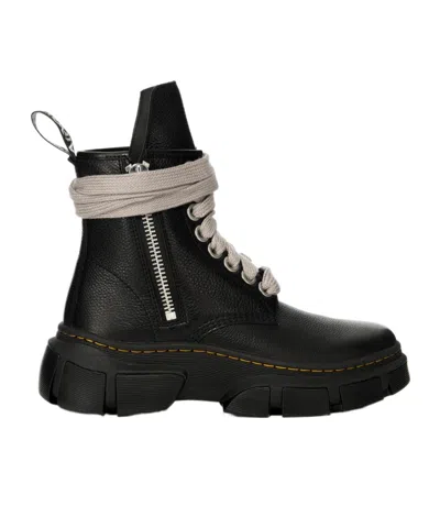 Rick Owens X Dr. Martens X Rick Owens 1460  Leather Boots In Black