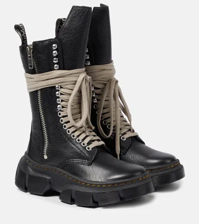 Rick Owens X Dr. Martens 1918 Dmxl Leather Boots In Black