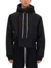 Rick Owens X Drkshdw "alice Dropped" Parka In Black