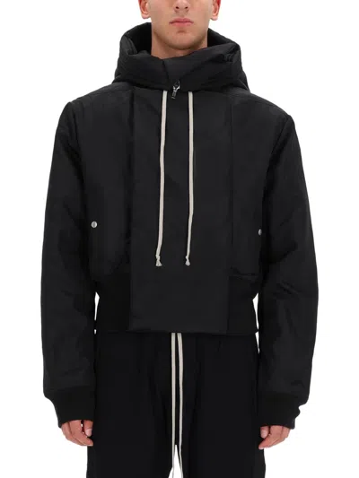 Rick Owens X Drkshdw "alice Dropped" Parka In Black