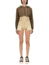 Rick Owens X Drkshdw Cropped Sweatshirt In Brown