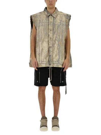 Rick Owens X Drkshdw Jumbo Vest In Brown