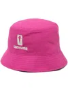 Rick Owens Logo-print Canvas Bucket Hat In Pink