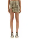 Rick Owens X Drkshdw "minimal" Mini Skirt In Green