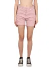 Rick Owens X Drkshdw Short In Denim In Pink