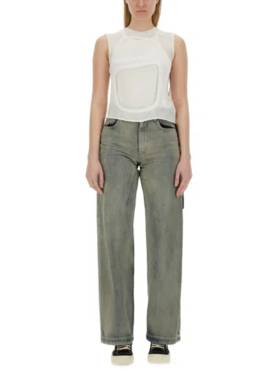 Rick Owens X Drkshdw Top Cut Out In White