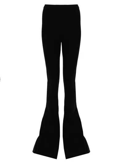 Rick Owens X Lilies Carmen Viscose Blend Flared Leggings In Black