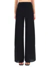 Rick Owens X Lilies High-waisted Wide-leg Trousers With Seam Detailing In Black