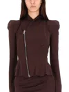 Rick Owens X Lilies Structured Brown Jacket In Black