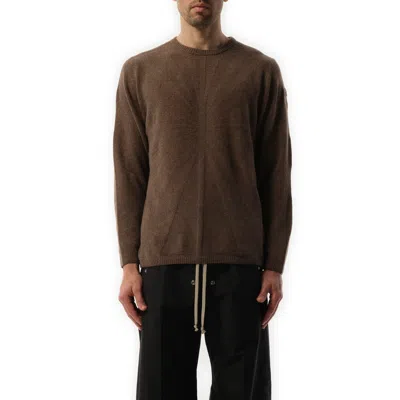 Rick Owens X Men's Moncler Jumbo Round Neck Sweater In Dust