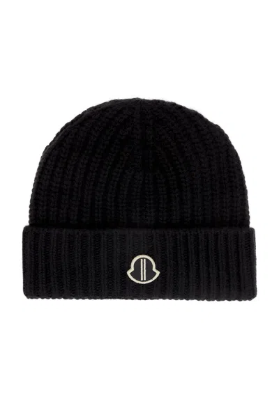 Rick Owens X Moncler Beanie In Black