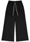 Rick Owens Wide Cargobelas Cotton Trousers Black In Black