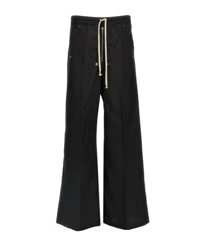 Rick Owens X Moncler Co-branded Drawstring Casual Pants In Black
