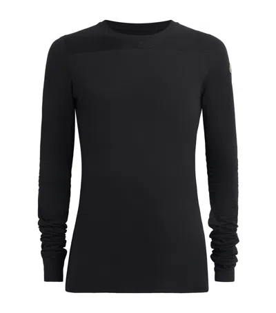 Rick Owens X Moncler Cotton Long-sleeve Girder T-shirt In Black