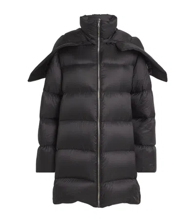 Rick Owens X Moncler Down-filled Cyclopic Puffer Coat In 999 Black