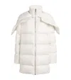 Rick Owens X Moncler Down-filled Cyclopic Puffer Coat In White