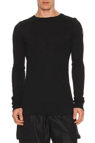 Rick Owens X Moncler Girder Long Sleeve Tee In Black