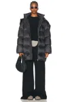 Rick Owens X Moncler Hooded Cyclopic Coat In Black