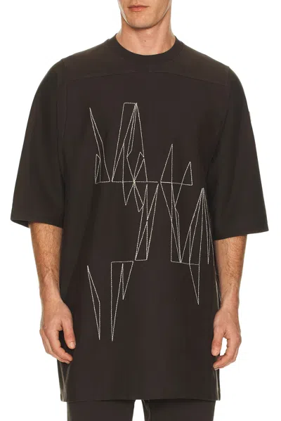 Rick Owens X Moncler Jumbo Tee In Brown