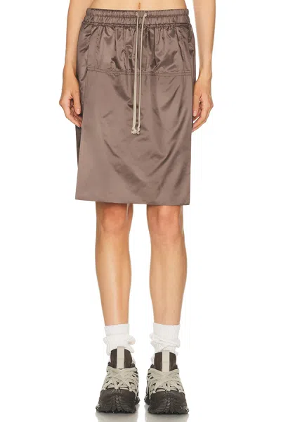 Rick Owens X Moncler Kiltshorts In Brown