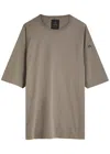 Rick Owens X Moncler Cotton Oversized T-shirt In Taupe