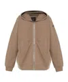 Rick Owens X Moncler Long-sleeved Hooded Hooded Hoodie In Brown