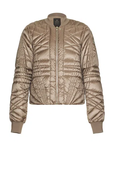 Rick Owens X Moncler Megapenta Flight Jacket In Dust