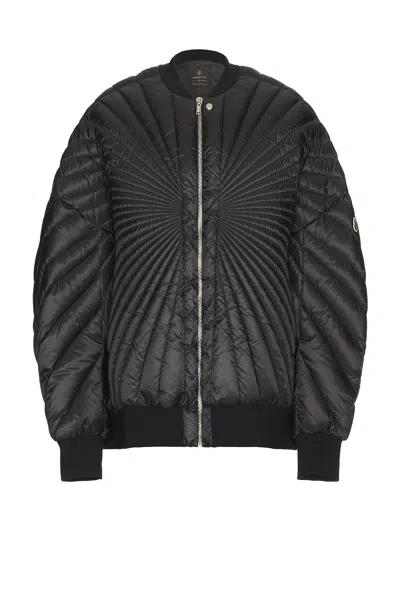 Rick Owens X Moncler Radiance Peter Jacket In 999 Black