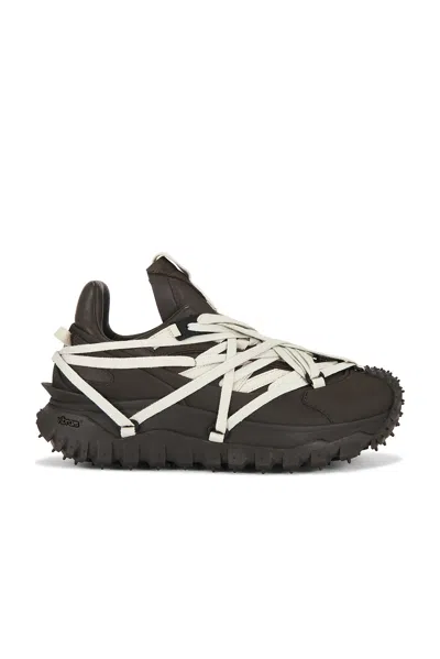 Rick Owens X Moncler Trailgrip Megalace Sneakers In Brown