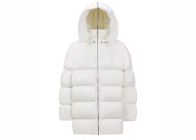 Pre-owned Rick Owens X Moncler Woven Hooded Cyclopic Coat In Milk