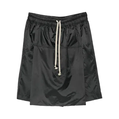 Pre-owned Rick Owens X Moncler  Woven Kilt Shorts 'black' | Men's Size L